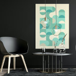 HIP Abstrakt Halva cirklar Vågigt Mosaic Art Mönst Poster<br><div class="desc">Vacker contemporary taupe beige, elfenbenskräm benvit, tårblått, mynta och lätt akvakturkos grönt färgad geometriska halvcirklar och fyrkanter mosaic mönster. Elegant, snyggt och elektrisk minimalism för den konstnärliga höftledaren, vintagen reart stil eller abstrakt digitala geometriska motiv älskare. Matcha den här designen med din insida-dekorator färg och dekorera muren med något exklusiv...</div>