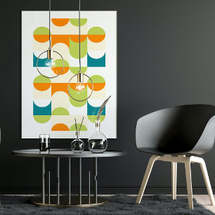 HIP Abstrakt Halva cirklar Vågigt Mosaic Art Mönst Poster