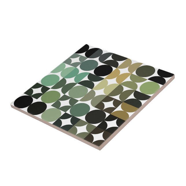 Hip Abstrakt i halvcirklar Industrifusionsverk Kakelplatta (Sidan)