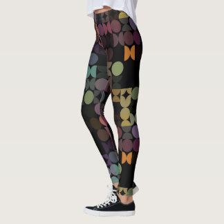 Hip Abstrakt i halvcirklar Industrifusionsverk Leggings