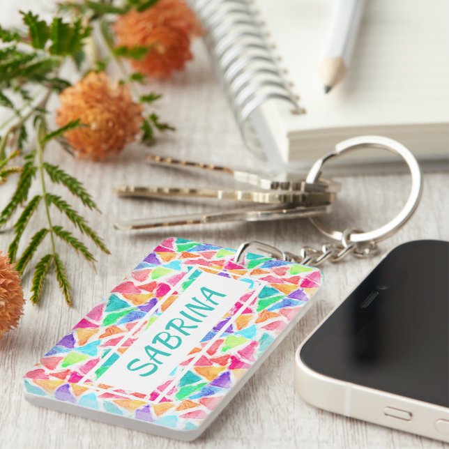 Hip Anpassningsbar Triangles Polygon Mosaic Waterc (Högra Framsidan)