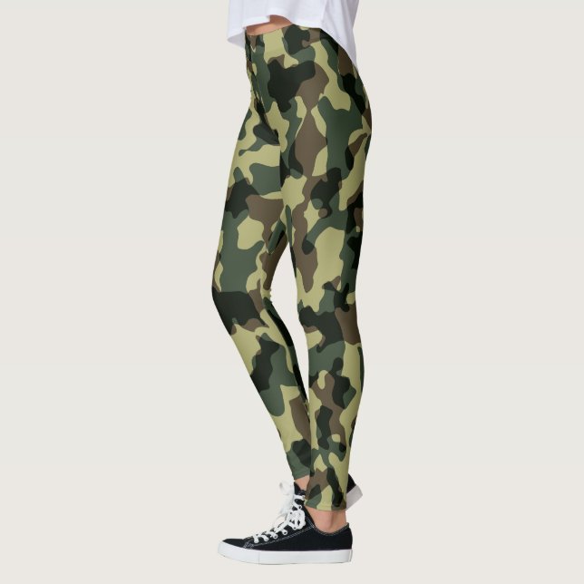 Hip Camping Camo Camouflage blind hunters Leggings (Vänster)