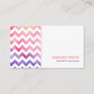 Hip Chevron Modern Minimal Visitkort