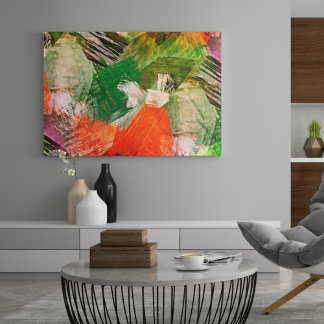 Hip Colorful Grunge Stil Brushstrokes Art Mönster Canvastryck