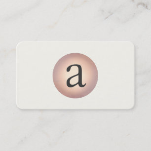 Hip-Coola och Modern, enkel kopparcirkel, Monogram Visitkort