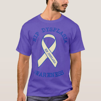 Hip Dysplasia Blommigt av medvetandegrad Blåvitt b T Shirt