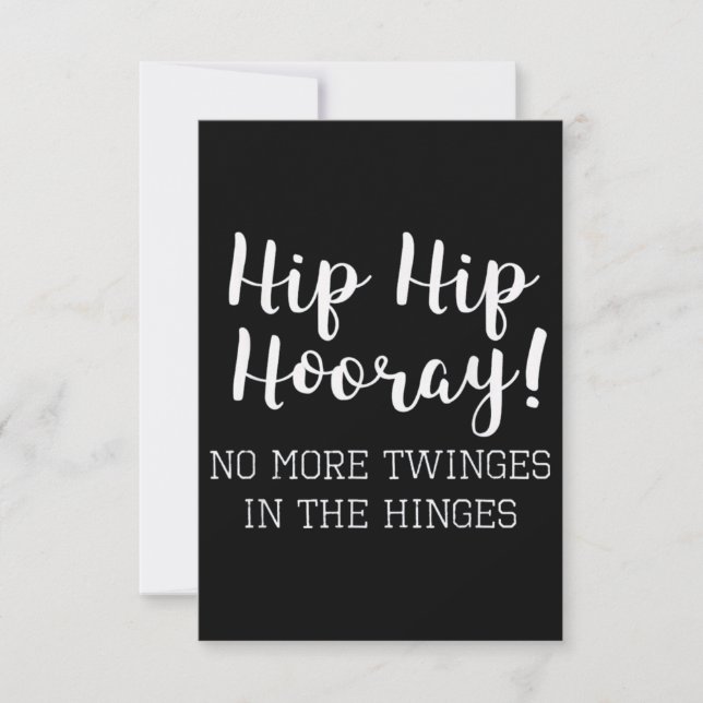 Hip-ersättning Hip Hip Hooray Kort (Framsida)