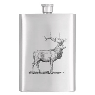 Hip flask with Deer / Flachmann mit Hirsch Fickplunta