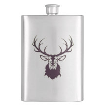 Hip flask with deer / Flachmann mit Hirsch