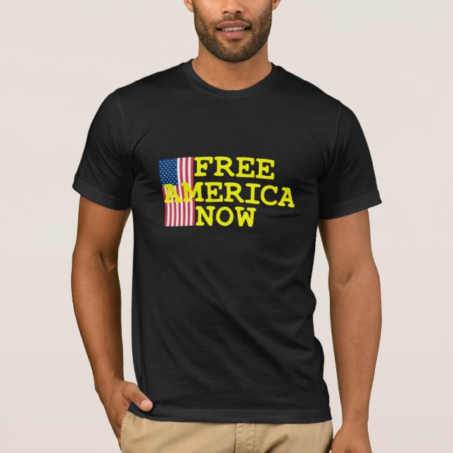 Hip Free America Now T-Shirt Design, USA Freedom (Framsida)