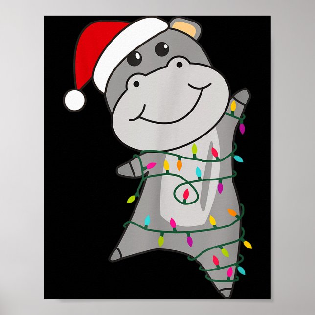 Hip Happy Christmas Fairy Lights Sweet Animals Hip Poster (Framsidan)