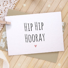 Hip Hip Hooray - enkelt aviseringskort för Gravid Meddelande