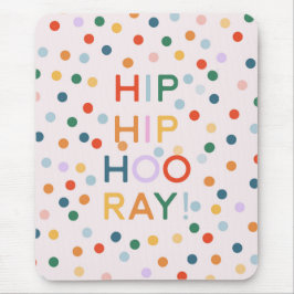 Hip Hip Hooray Födelsedagsfest Gratulerar Musmatta