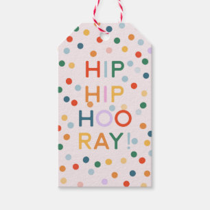 Hip Hip Hooray Födelsedagsfest Gratulerar Presentetikett