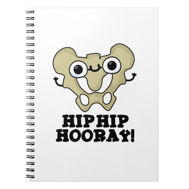 Hip Hip Hooray Funny Anatomy Pun Anteckningsbok (Framsidan)