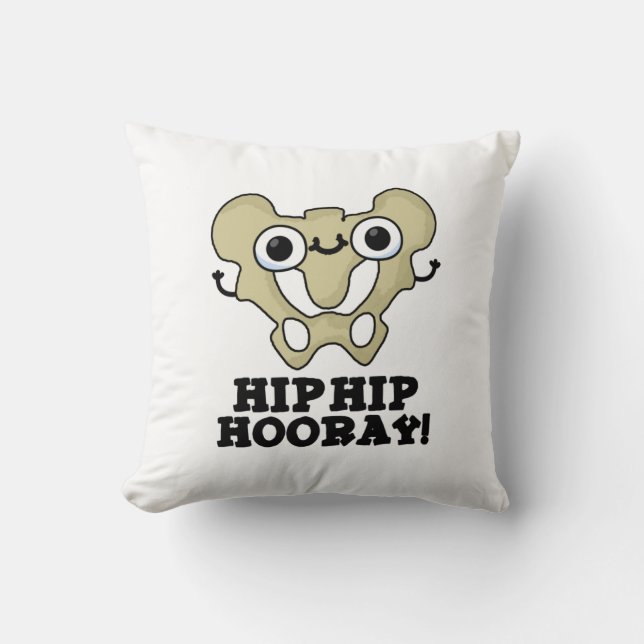Hip Hip Hooray Funny Anatomy Pun Kudde (Framsida)