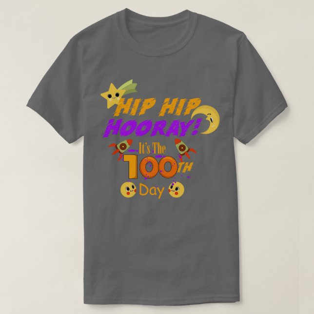 Hip Hip Hooray på 100-årsdagen av skolan T Shirt (Design framsida)