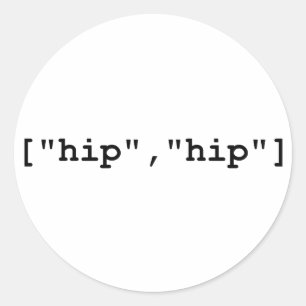 Hip Hip Hooray Programming Array Runt Klistermärke