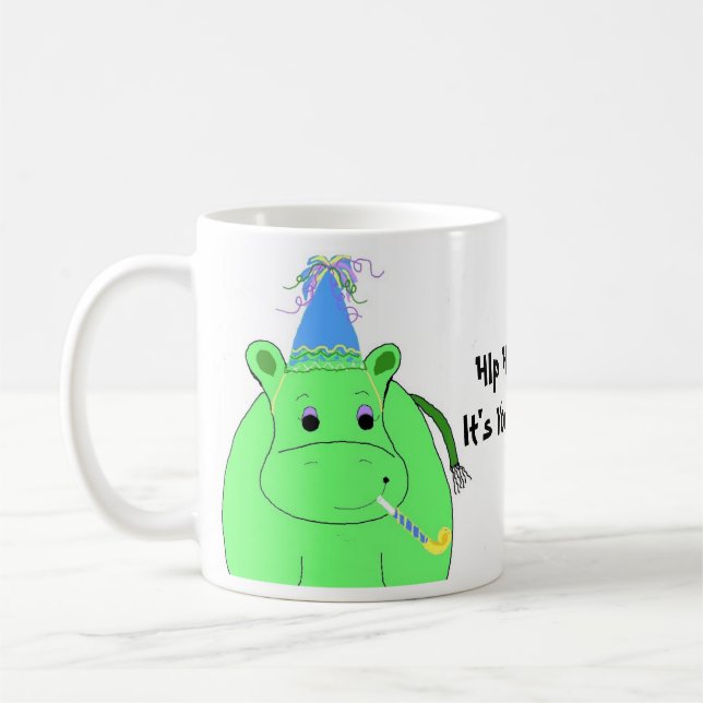 Hip Hip Hurra - Födelsedag Kaffemugg (Vänster)