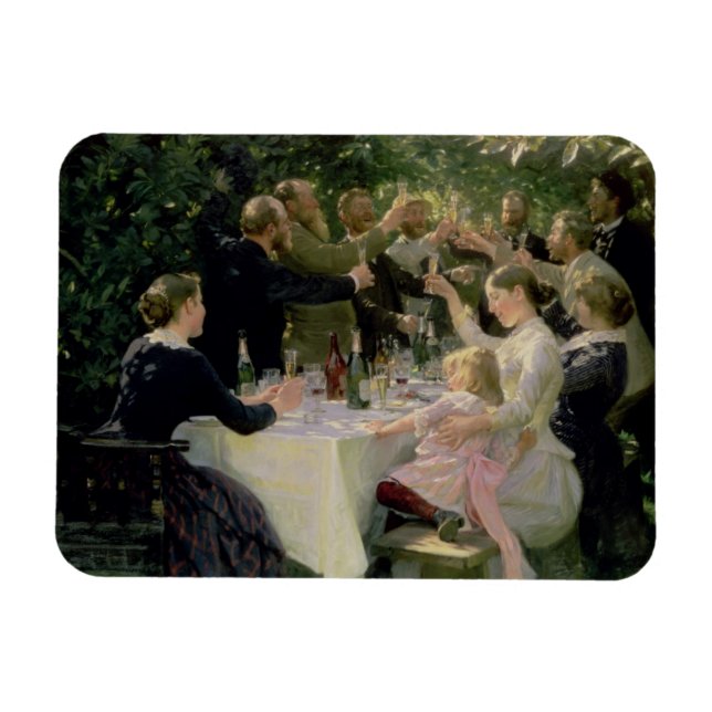 Hip Hip Hurrah! Konstnärernas Party i Skagen, 1888 Magnet (Horisontell)