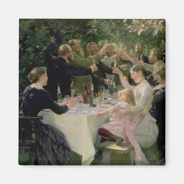 Hip Hip Hurrah! Konstnärernas Party i Skagen, 1888 Magnet (Framsidan)