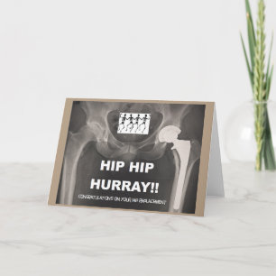 Hip Hip Hurray - Gratulerar på Hip Surgery Kort