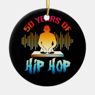 Hip hop 50-årsdagen 50 år DJ Turntable 197 Julgransprydnad Keramik