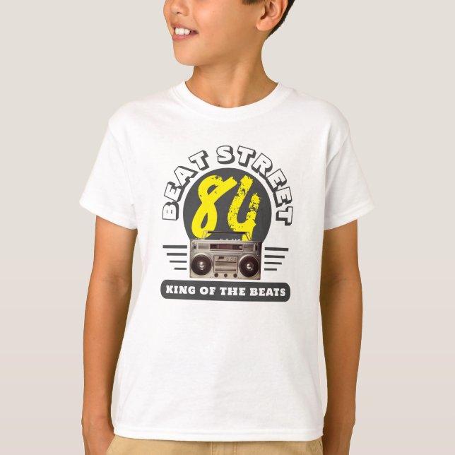 HIP HOP 84 BEAT STREET BOOMBOX GRAFIK T SHIRT (Framsida)