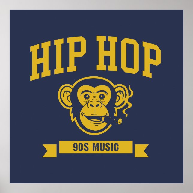 Hip Hop 90-talsmusik Poster (Framsidan)