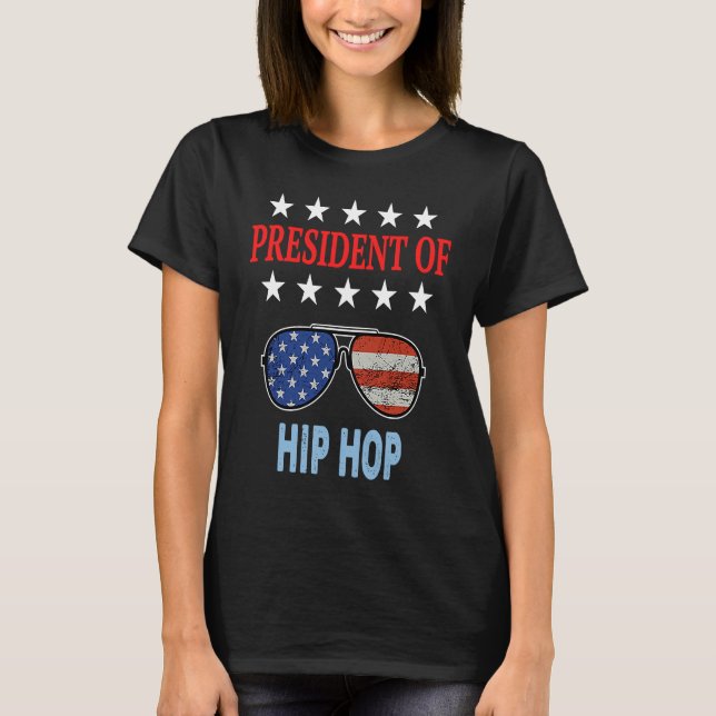 Hip Hop Accessories  USA Flag Hip Hop Saying T Shirt (Framsida)
