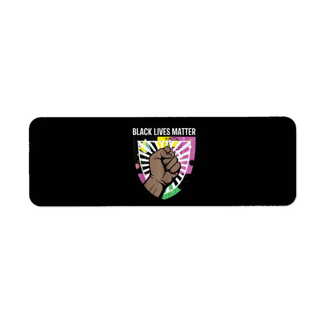 Hip hop African American Black Pride 1990-talet Returadress Etikett (Framsidan)