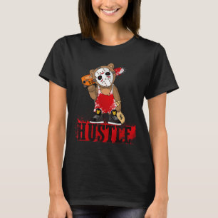 Hip hop Älskare Hockey Mask Nalle Roligt Entrepren T Shirt