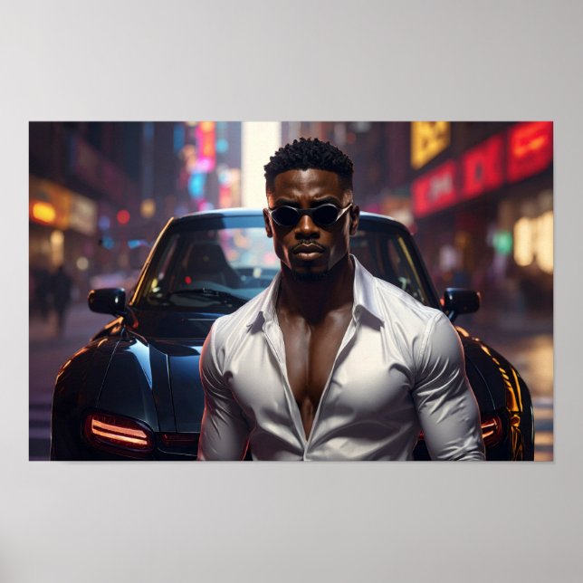Hip Hop - Amerikansk Rapstjärna -  Poster (Framsidan)