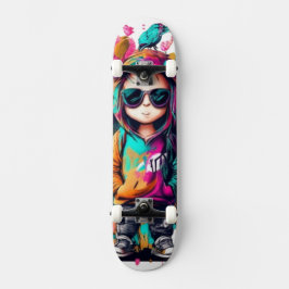 hip hop art mini skateboard bräda 18,5 cm