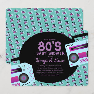 Hip Hop Baby Shower Party Musik Inbjudan
