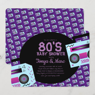 Hip Hop Baby Shower Party Musik Inbjudan