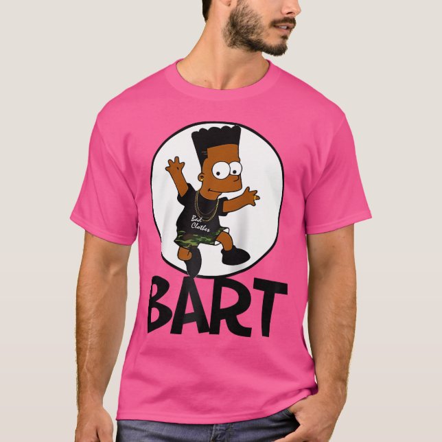 Hip hop Bart Baseball Tee (Framsida)