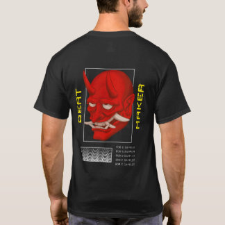 Hip hop Beat Maker 808 och exempel japansk Oni T Shirt