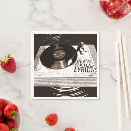HIP HOP BEATS SKILL LYRICS PÅ TURNTABELLEN PAPPERSSERVETT