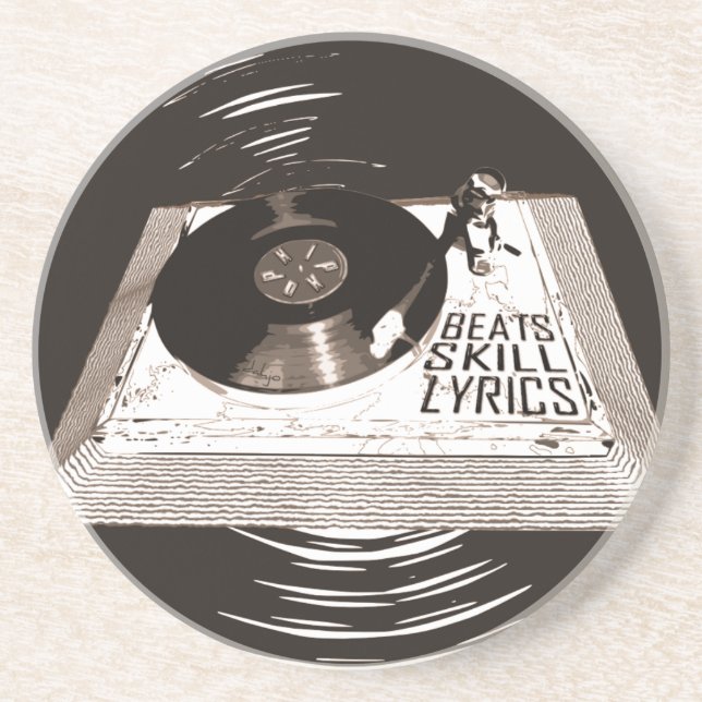 HIP HOP BEATS SKILL LYRICS PÅ TURNTABELLEN UNDERLÄGG (Framsidan)