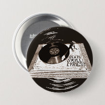 HIP HOP BEATS SKILL LYRICS PÅ TURNTABLE KEYCHAIN