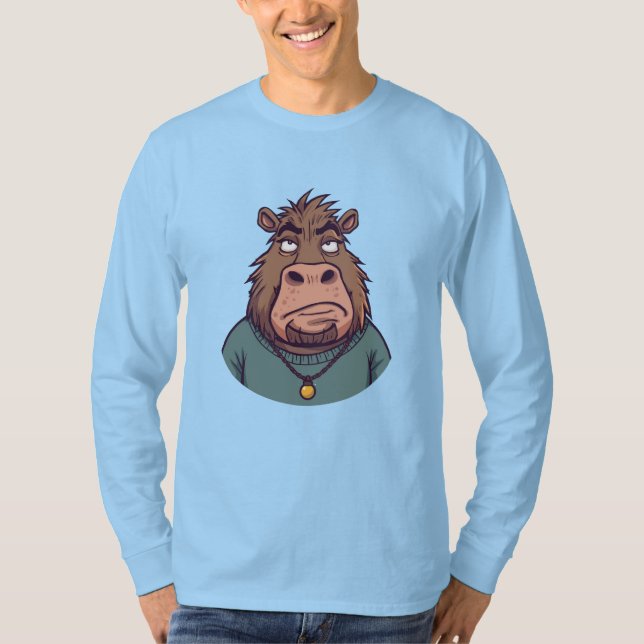 Hip-Hop Beaver with Chain – Urban Christmas Style T Shirt (Framsida)