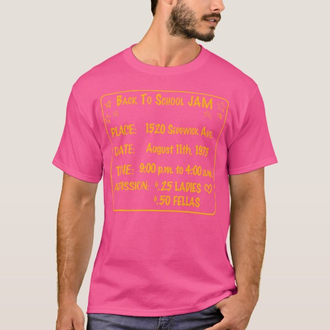 Hip hop Birthplace 1520 Sedgwick Ave. 50 år T Shirt (Framsida)
