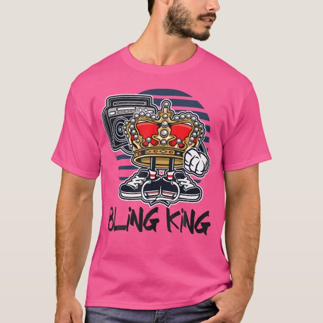 Hip hop Bling Kung T Shirt (Framsida)