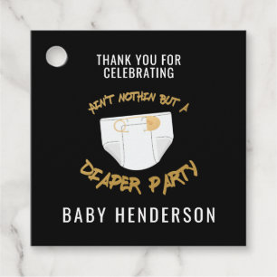 Hip Hop Blöja Party Tack Gåvor Etiketter