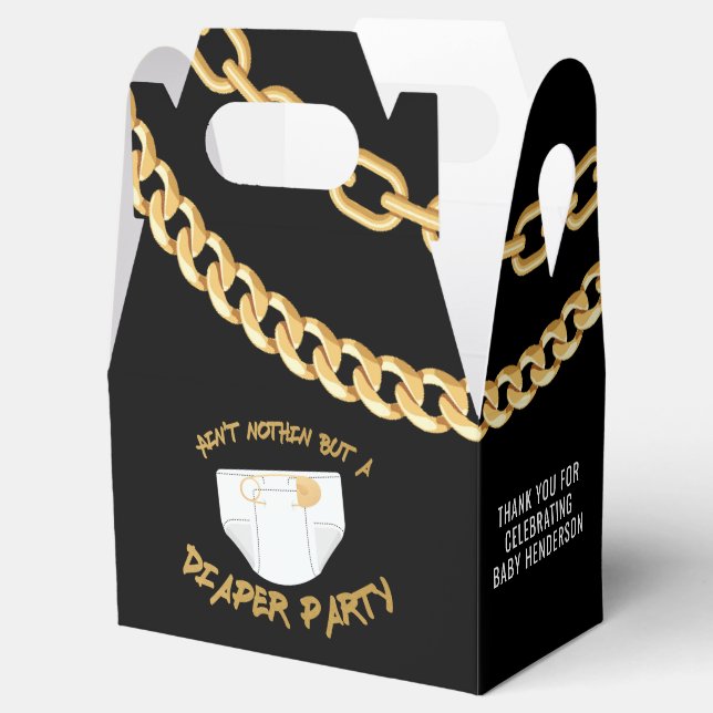 Hip Hop Blöja Party Tack Presentaskar (Öppnad)
