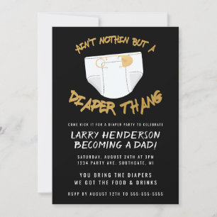 Hip Hop Blöjfparty Inbjudan