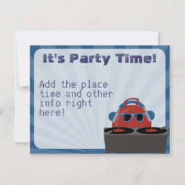 Hip hop Bouncy Boll DJ Party Inbjudningar