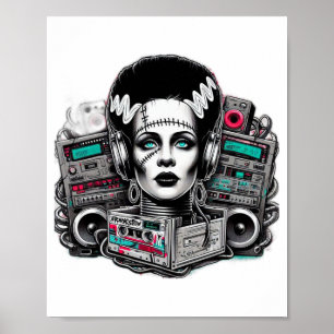 Hip hop Bride of Frankenstein Poster