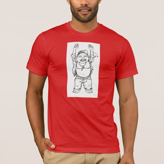 Hip hop Buddha Tee Shirt (Framsida)